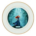 طبق زينة للطعام باطار داخلي ذهبي بتصميم الأميرة ميريدا مع القوس والسهم