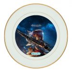 طبق زينة للطعام باطار داخلي ذهبي بتصميم الجميله إلوي هوريزن زيرو دون