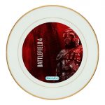 طبق زينة للطعام باطار داخلي ذهبي بتصميم باتلفيلد 4