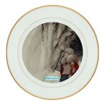 طبق زينة للطعام باطار داخلي ذهبي بتصميم باكوغو أكاديميتي للأبطال