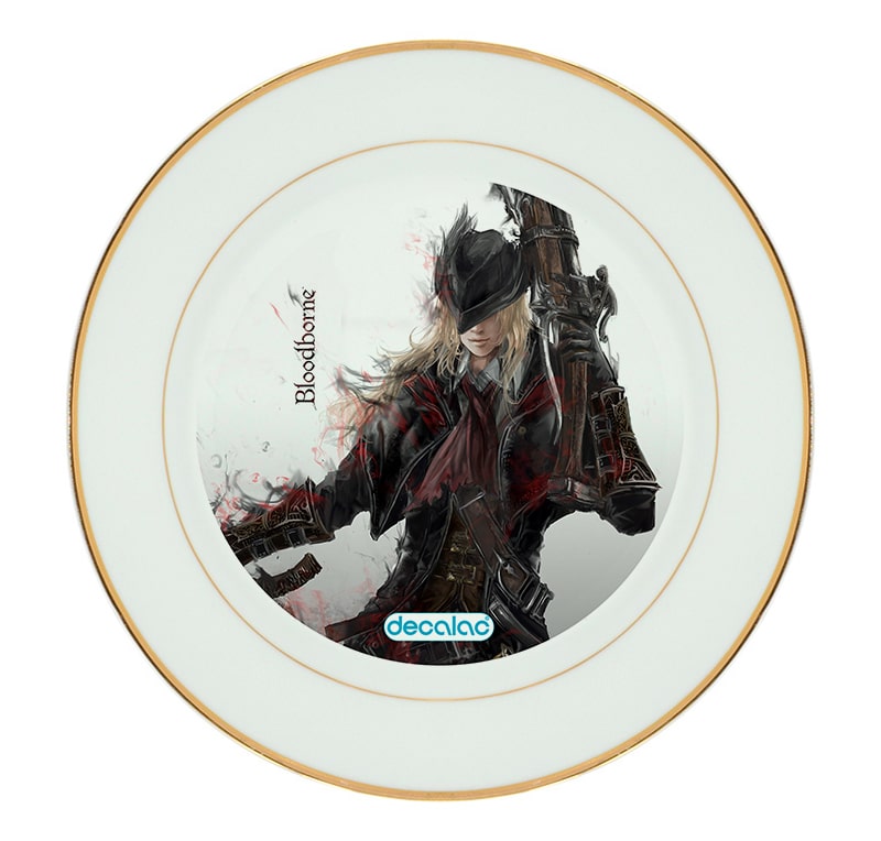 طبق زينة للطعام باطار داخلي ذهبي بتصميم بلود بورن طبق زينة للطعام باطار داخلي ذهبي بتصميم بلود بورن