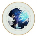 طبق زينة للطعام باطار داخلي ذهبي بتصميم دابي من أكاديميتي للأبطال