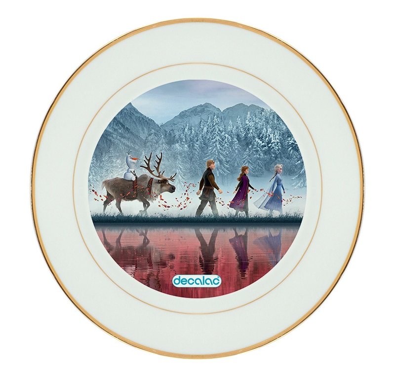 طبق زينة للطعام باطار داخلي ذهبي بتصميم رحله الاصدقاء طبق زينة للطعام باطار داخلي ذهبي بتصميم رحله الاصدقاء