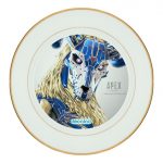 طبق زينة للطعام باطار داخلي ذهبي بتصميم ريفينانت الأسطوري