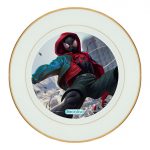 طبق زينة للطعام باطار داخلي ذهبي بتصميم  سبايدر مان الصغير