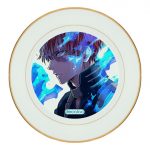 طبق زينة للطعام باطار داخلي ذهبي بتصميم شوتو وتودوروكي من أكاديميتي للأبطال