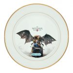 طبق زينة للطعام باطار داخلي ذهبي بتصميم صياد وحوش ذا ويتشر