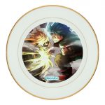 طبق زينة للطعام باطار داخلي ذهبي بتصميم قتال ميدوريا ضد باكوغو