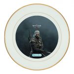 طبق زينة للطعام باطار داخلي ذهبي بتصميم قوة جيرالت من ريفي ذا ويتشر 3 وايلد هانت