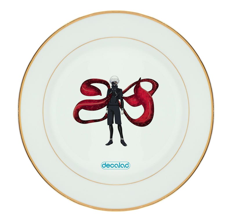 طبق زينة للطعام باطار داخلي ذهبي بتصميم قوة كانيكي طوكيو الغول طبق زينة للطعام باطار داخلي ذهبي بتصميم قوة كانيكي طوكيو الغول