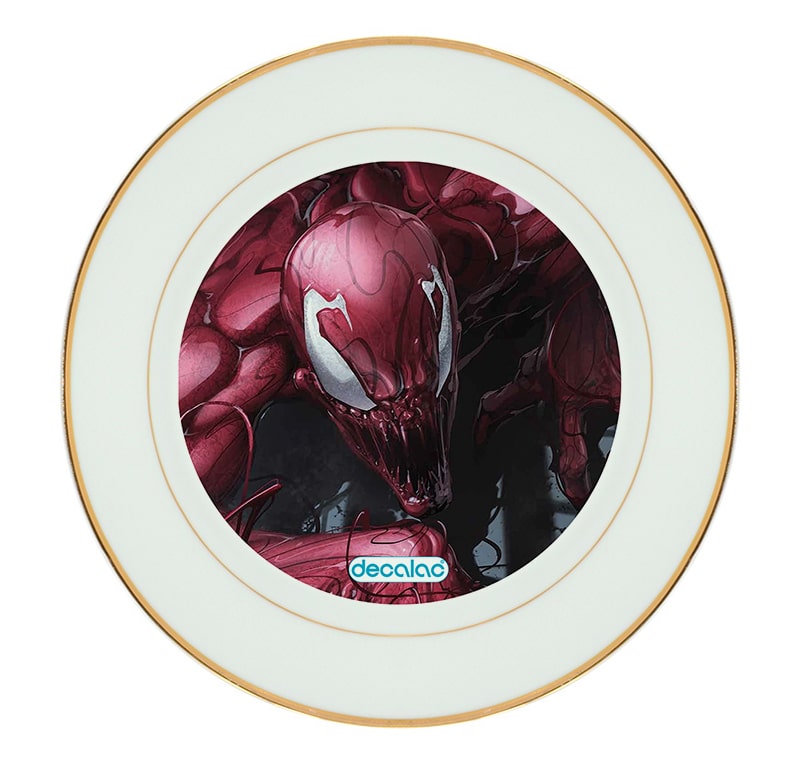 طبق زينة للطعام باطار داخلي ذهبي بتصميم كارنج سبايدر مان طبق زينة للطعام باطار داخلي ذهبي بتصميم كارنج سبايدر مان