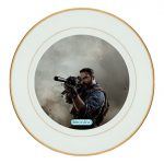 طبق زينة للطعام باطار داخلي ذهبي بتصميم كول أوف ديوتي قناص