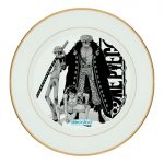 طبق زينة للطعام باطار داخلي ذهبي بتصميم لاو ولوفي ون بيس