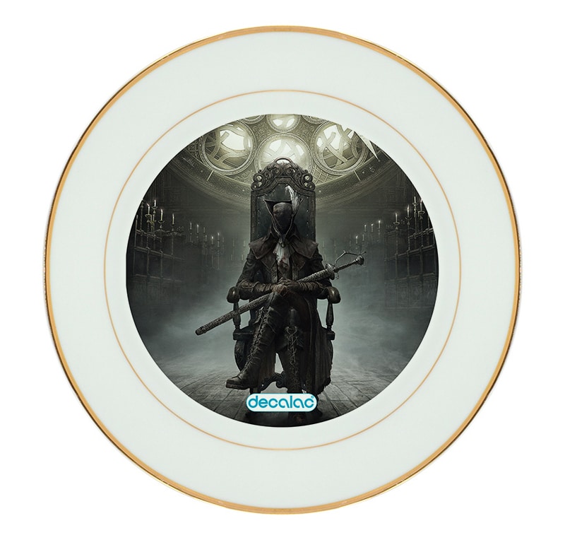 طبق زينة للطعام باطار داخلي ذهبي بتصميم ليدي ماريا بلود بورن طبق زينة للطعام باطار داخلي ذهبي بتصميم ليدي ماريا بلود بورن