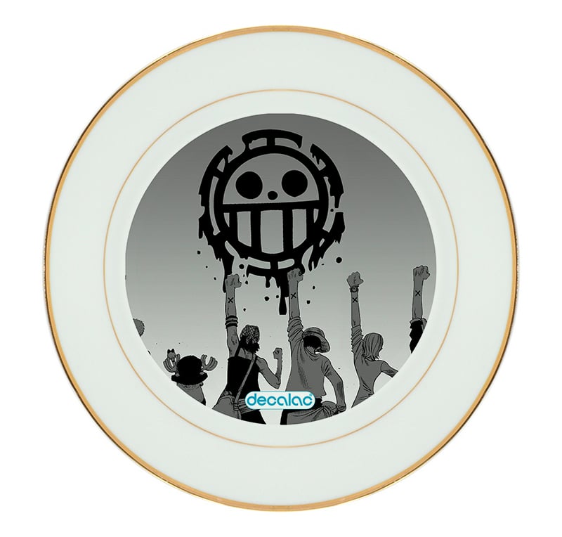 طبق زينة للطعام باطار داخلي ذهبي بتصميم وداع الأميره فيفي ون بيس طبق زينة للطعام باطار داخلي ذهبي بتصميم وداع الأميره فيفي ون بيس