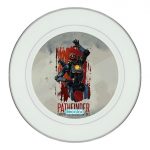 طبق زينة للطعام باطار داخلي فضي بتصميم أبيكس ليجندز باثفايندر سعيد