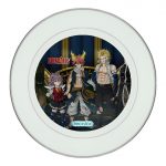 طبق زينة للطعام باطار داخلي فضي بتصميم أعضاء فيري تيل