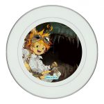 طبق زينة للطعام باطار داخلي فضي بتصميم إيما من نيفرلاند