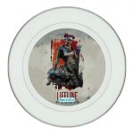 طبق زينة للطعام باطار داخلي فضي بتصميم ابيكس ليجندز لايفلاين