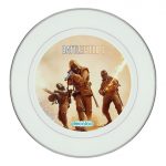 طبق زينة للطعام باطار داخلي فضي بتصميم اطلاق النار باتلفيلد