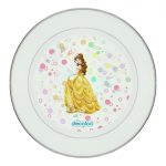 طبق زينة للطعام باطار داخلي فضي بتصميم  الأميرة بيلا