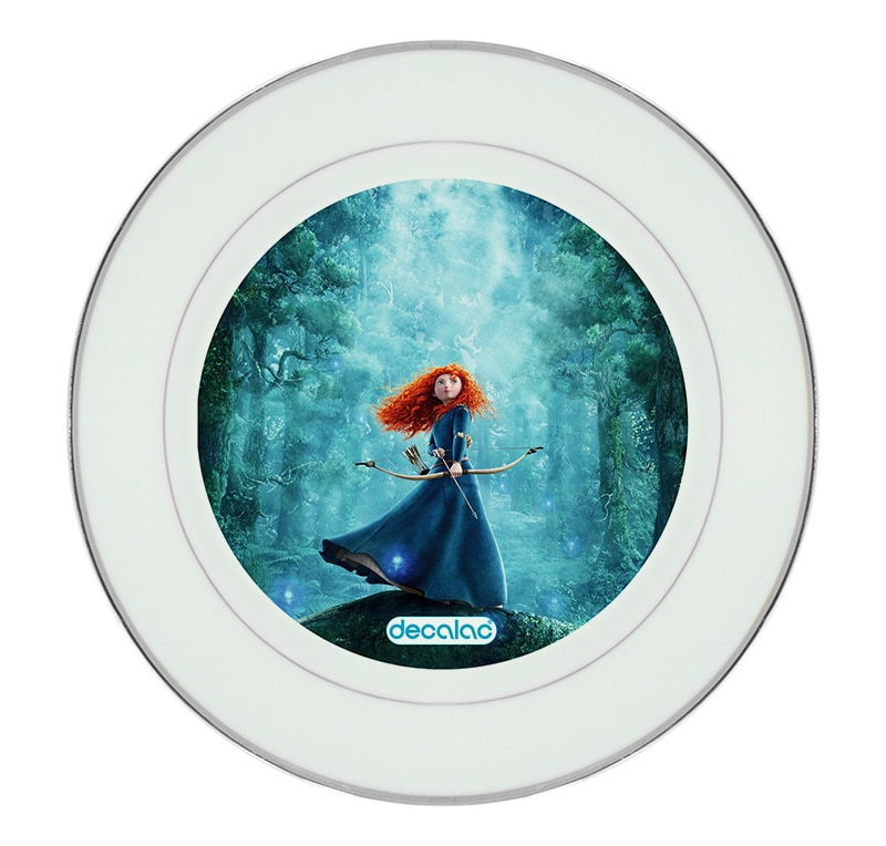 طبق زينة للطعام باطار داخلي فضي بتصميم الأميرة ميريدا مع القوس والسهم طبق زينة للطعام باطار داخلي فضي بتصميم الأميرة ميريدا مع القوس والسهم