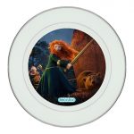 طبق زينة للطعام باطار داخلي فضي بتصميم الاميره ميريدا تنقذ امها