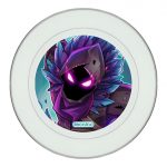 طبق زينة للطعام باطار داخلي فضي بتصميم الغراب رافين فورت نايت