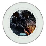 طبق زينة للطعام باطار داخلي فضي بتصميم القناص  باتلفيلد 1