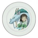 طبق زينة للطعام باطار داخلي فضي بتصميم انمي المخطوفة