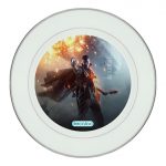 طبق زينة للطعام باطار داخلي فضي بتصميم باتلفيلد 1