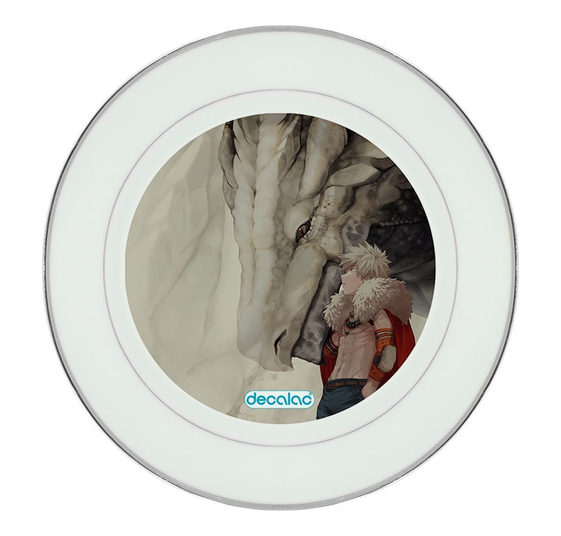 طبق زينة للطعام باطار داخلي فضي بتصميم باكوغو أكاديميتي للأبطال طبق زينة للطعام باطار داخلي فضي بتصميم باكوغو أكاديميتي للأبطال