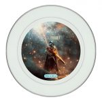 طبق زينة للطعام باطار داخلي فضي بتصميم بندقية هجوميه باتل فيلد