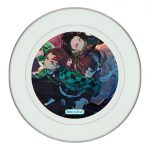 طبق زينة للطعام باطار داخلي فضي بتصميم تانجيرو ونيزوكو