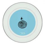 طبق زينة للطعام باطار داخلي فضي بتصميم ثعبان لطيف