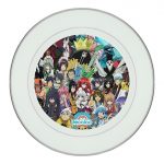 طبق زينة للطعام باطار داخلي فضي بتصميم جنون الانميات