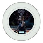 طبق زينة للطعام باطار داخلي فضي بتصميم جيل فالنتاين رزدنت ايفل 3