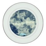 طبق زينة للطعام باطار داخلي فضي بتصميم جينز