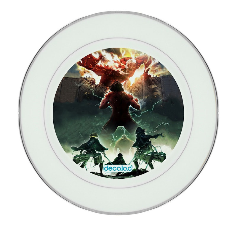 طبق زينة للطعام باطار داخلي فضي بتصميم حرب عملاقان هجوم العمالقة طبق زينة للطعام باطار داخلي فضي بتصميم حرب عملاقان هجوم العمالقة