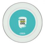 طبق زينة للطعام باطار داخلي فضي بتصميم دع القلق