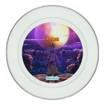 طبق زينة للطعام باطار داخلي فضي بتصميم دكتور ستون امل العالم