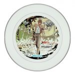 طبق زينة للطعام باطار داخلي فضي بتصميم ديث نوت عالم الشياطين