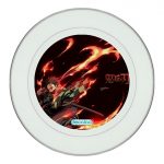 طبق زينة للطعام باطار داخلي فضي بتصميم رقصة الهينوكامي غاكورا