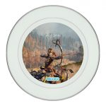 طبق زينة للطعام باطار داخلي فضي بتصميم رماية أسهم إلوي هورايزن زيرو داون