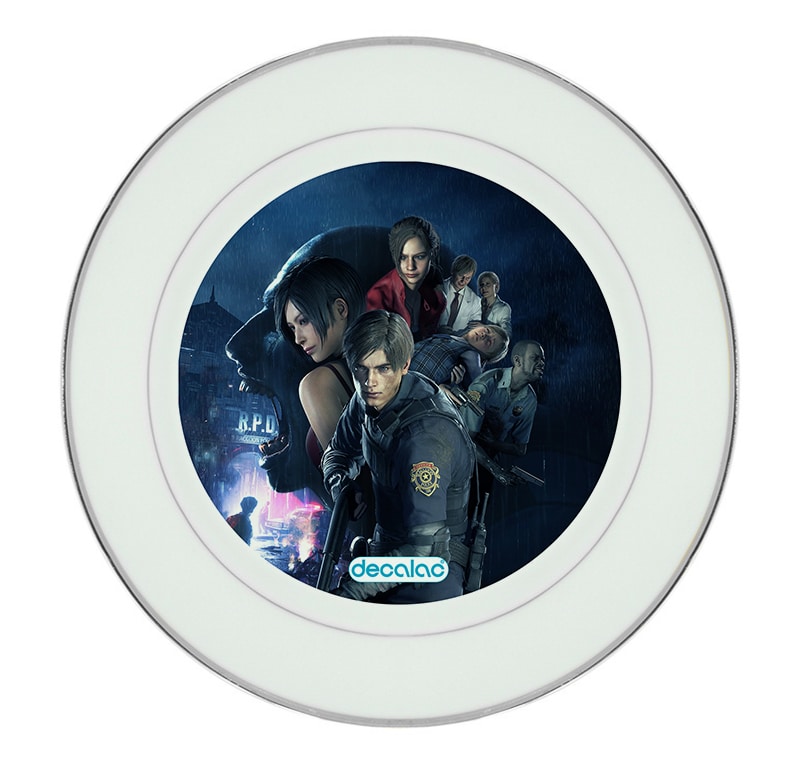 طبق زينة للطعام باطار داخلي فضي بتصميم ريزدنت ايفل 2 جميع الشخصيات طبق زينة للطعام باطار داخلي فضي بتصميم ريزدنت ايفل 2 جميع الشخصيات