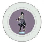 طبق زينة للطعام باطار داخلي فضي بتصميم ساسكي من ناروتو