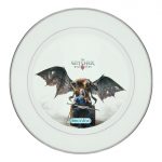 طبق زينة للطعام باطار داخلي فضي بتصميم صياد وحوش ذا ويتشر