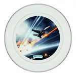 طبق زينة للطعام باطار داخلي فضي بتصميم طائرات حربيه باتلفيلد