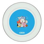 طبق زينة للطعام باطار داخلي فضي بتصميم عناق أر جي شخصيات BT21