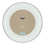 طبق زينة للطعام باطار داخلي فضي بتصميم عيون تبكي